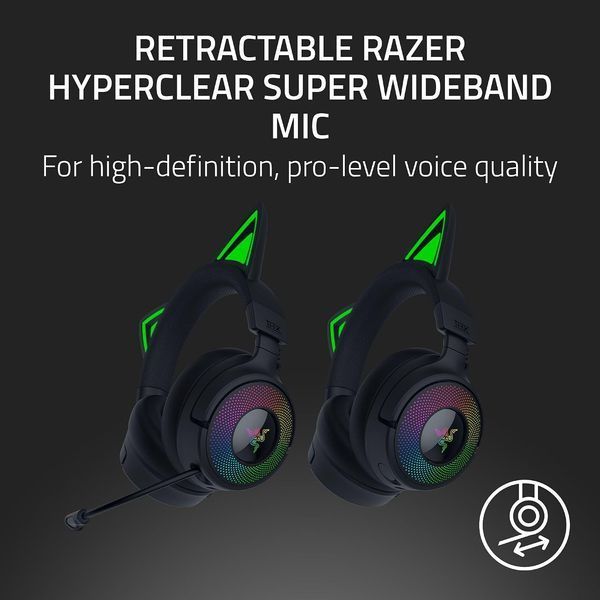 Iгрові навушники Razer Kraken Kitty V3 PRO Black (RZ04-05170300-R3M1) RZ04-05170300-R3M1 фото