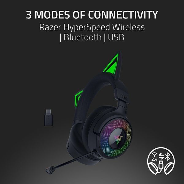 Iгрові навушники Razer Kraken Kitty V3 PRO Black (RZ04-05170300-R3M1) RZ04-05170300-R3M1 фото