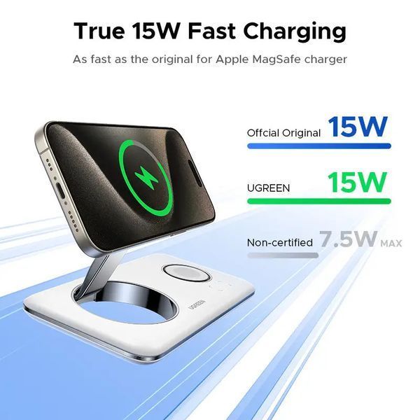 Беспроводное зарядное устройство для UGREEN Qi2 20W Wireless Charger Stand (35566) 35566 фото