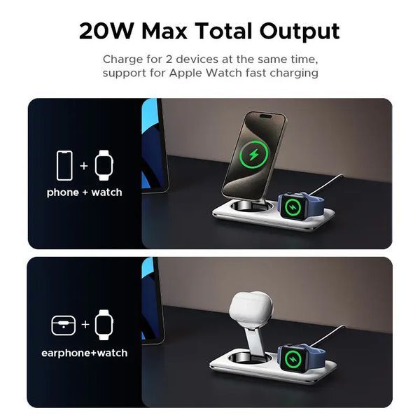 Беспроводное зарядное устройство для UGREEN Qi2 20W Wireless Charger Stand (35566) 35566 фото