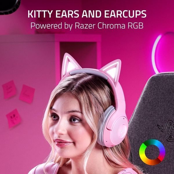 Iгрові навушники Razer Kraken Kitty V2 BT Quartz (RZ04-04860100-R3M1) RZ04-04860100-R3M1 фото