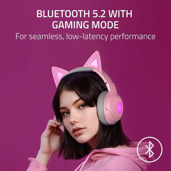 Iгрові навушники Razer Kraken Kitty V2 BT Quartz (RZ04-04860100-R3M1) RZ04-04860100-R3M1 фото