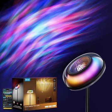 Розумний торшер Govee Uplighter Floor Lamp Aurora RGBIC Wi-Fi Matter H60B0, Black H60B0 фото