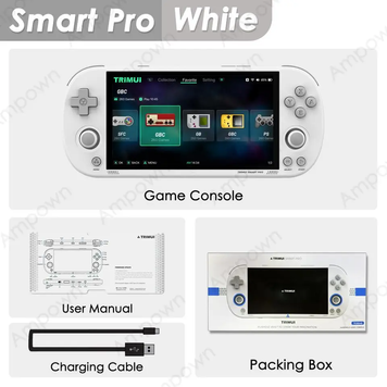 Портативна ігрова консоль Trimui smart pro+карта 64 гб з іграми White smart pro+ white фото