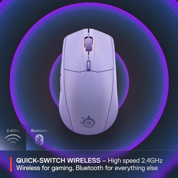 Миша SteelSeries Rival 3 Gen 2 Wireless Lavender (62525) 62525 фото