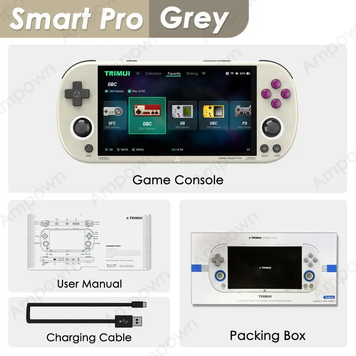 Портативна ігрова консоль Trimui smart pro+карта 64 гб з іграми Grey smart pro+ grey фото