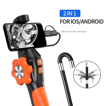 Автомобільний поворотний ендоскоп, бороскоп&nbsp;360 Degree&nbsp;6.4 мм 360 &deg; Camera 2MP Full HD 1м кабель Androi, IOS 360 6mm IOS Android фото