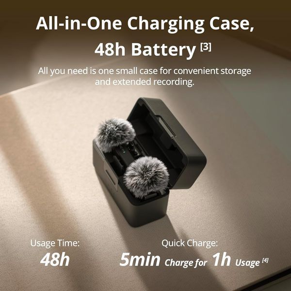 Мікрофонна радіосистема для смартфона та камери DJI Mic Mini 2TX + 1RX + Charging Case (CP.RN.00000433.01) CP.RN.00000433.01 фото