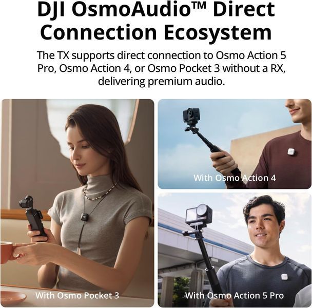 Мікрофонна радіосистема для смартфона та камери DJI Mic Mini 2TX + 1RX + Charging Case (CP.RN.00000433.01) CP.RN.00000433.01 фото
