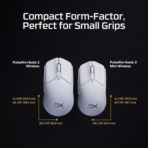 Мишка HyperX Pulsefire Haste 2 Mini Wireless white (7D389AA) 7D389AA фото