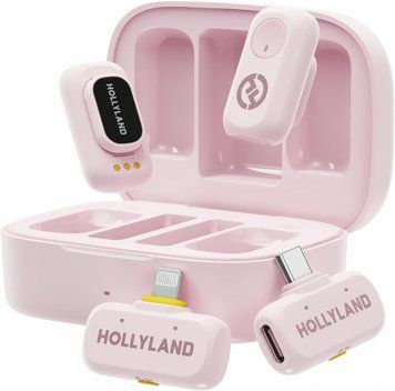 Радиосистема Hollyland LARK A1 Combo (2TX+Lightning RX+USB-C RX) Pink LARK A1 Combo (2TX+Lightning RX+USB-C RX) фото