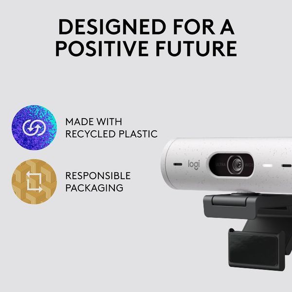 Веб-камера Logitech Brio 500 Off White (960-001428) 960-001422 фото