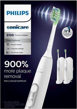 Philips Sonicare 6100 White & White зубна щітка HX6422/86 фото