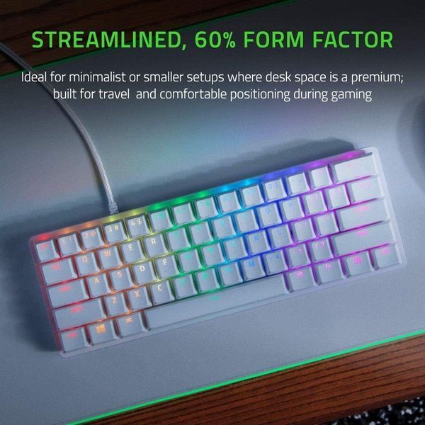 Клавиатура механическая RAZER Huntsman mini Mercury Edition ENG purole switch (RZ03-03390300-R3U1) RZ03-03390300-R3M1 фото