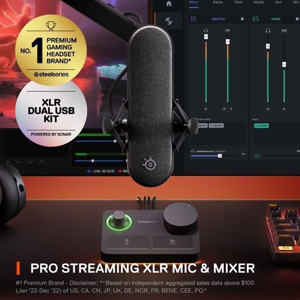 Мікрофон SteelSeries Alias Pro (61597) 61597 фото
