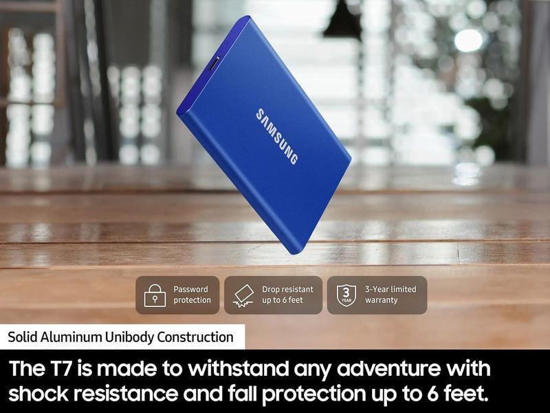 SSD накопичувач Samsung T7 1 TB Indigo Blue (MU-PC1T0H/WW) MU-PC1T0H/WW фото