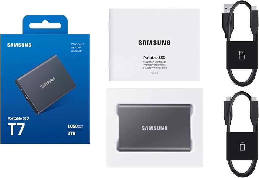 SSD накопичувач Samsung T7 1 TB Indigo Blue (MU-PC1T0H/WW) MU-PC1T0H/WW фото