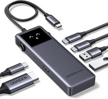 Адаптер UGREEN CM888 Uno USB C HUB 6-в-1 4K60Hz PD100W 10Gbps CM888 фото