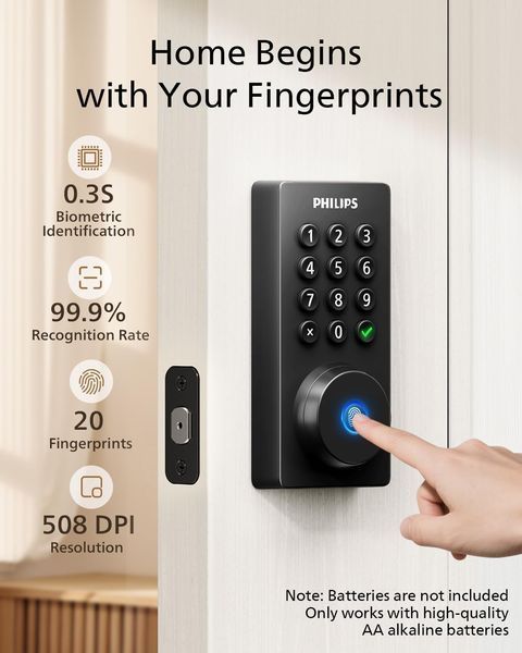 Розумний дверний замок, Philips Wi-Fi Door Lock (DDL242X-1HW) DDL242X-1HW фото
