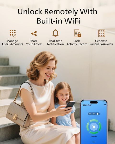 Розумний дверний замок, Philips Wi-Fi Door Lock (DDL242X-1HW) DDL242X-1HW фото