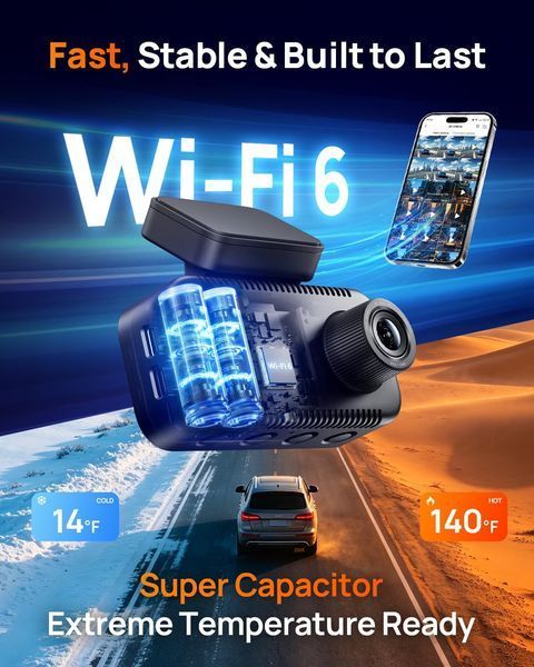 Автомобільний відеореєстратор 70mai Dash Cam A810 Lite 4K + RC21 Rear Camera (з карткою 64GB) A810 Lite 4K + RC21 фото