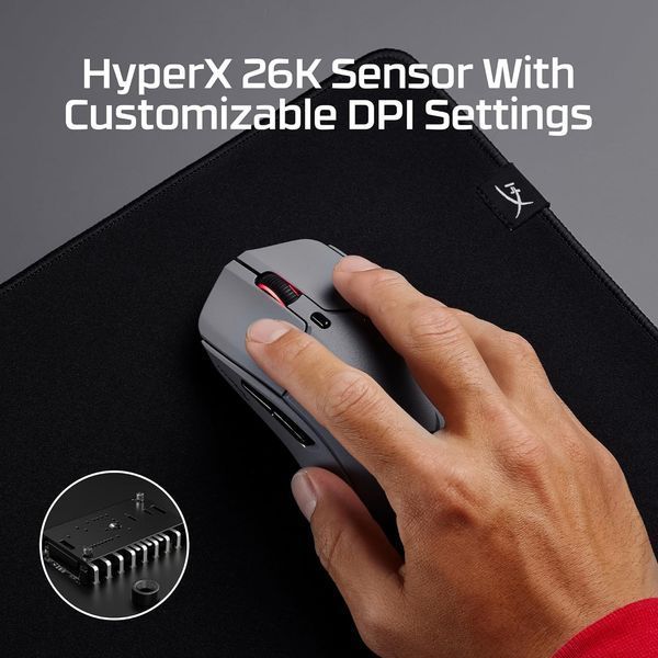 Миша HyperX Pulsefire Haste 2 Pro Wireless/Bluetooth/USB Gray (A1KY5AA) A1KY5AA фото