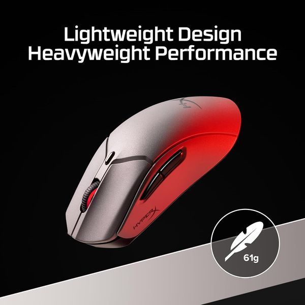 Миша HyperX Pulsefire Haste 2 Pro Wireless/Bluetooth/USB Gray (A1KY5AA) A1KY5AA фото