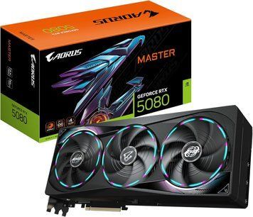 Відеокарта GIGABYTE AORUS GeForce RTX 5080 MASTER 16G (GV-N5080AORUS M-16GD) GV-N5080AORUS M-16GD фото