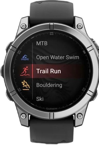 Смарт-годинник Garmin Fenix E 47mm AMOLED Stainless Steel with Black Silicone Band (010-03025-02/00) 010-03025-02/00 фото