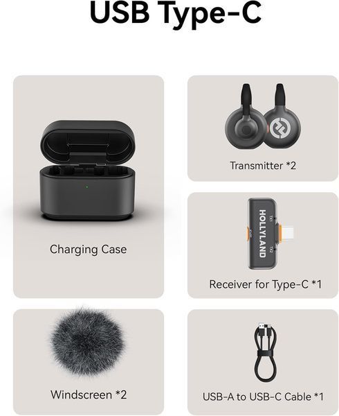 Радіосистема Hollyland Lark M2S Duo with USB-C Plug Lark M2S Duo USB-C фото
