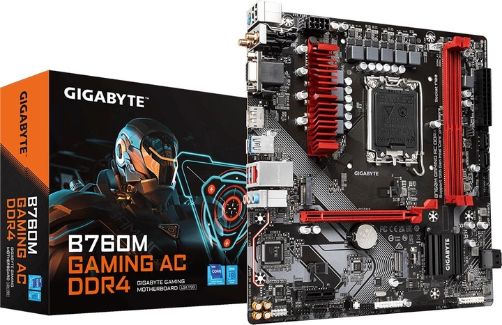 Материнська плата Gigabyte B760M Gaming AC DDR4 (s1700, Intel B760, PCI-Ex16) B760M Gaming AC DDR4 фото