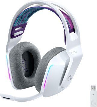 Ігрові навушники Logitech G733 Lightspeed Wireless RGB WHITE (981-000883) 981-000883 фото