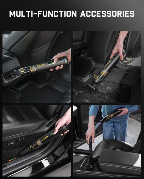 Автомобільний пилосос Fanttik Slim V10 APEX, 19000 Па, 4-в-1, акумуляторний, LED дисплей, 10 насадок, USB-C Slim V10 Apex фото