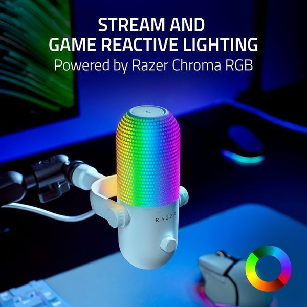 Микрофон Razer Seiren V3 Chroma White (RZ19-05060200-R3U1) RZ19-05060100-R3M1 фото