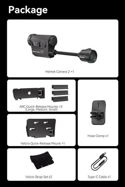 Экшн-камера RunCam Helmet Camera 2 для шлема и каски (HELMETCAM2) HELMETCAM2 фото