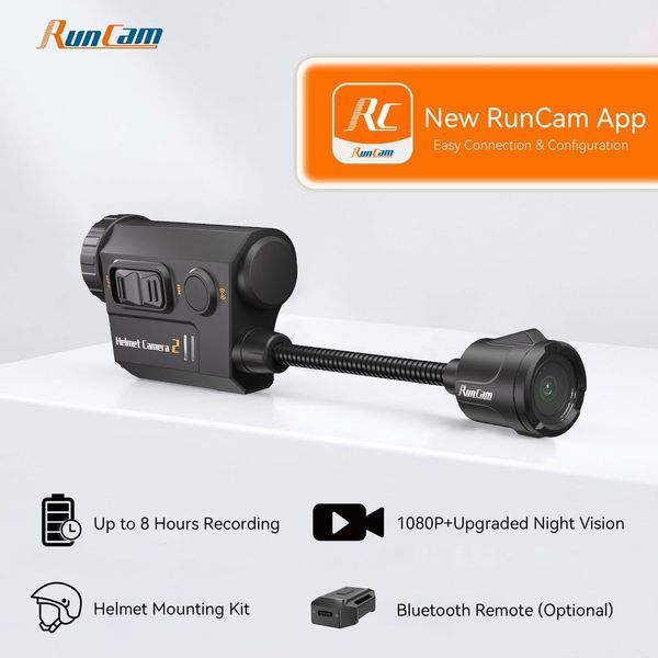 Экшн-камера RunCam Helmet Camera 2 для шлема и каски (HELMETCAM2) HELMETCAM2 фото