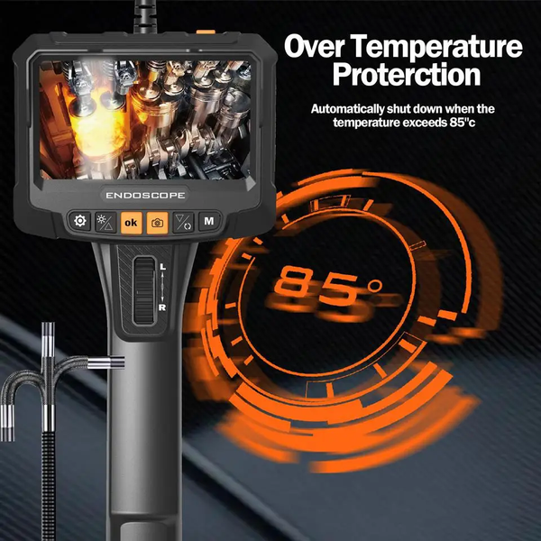 Профессиональный автомобильный поворотный эндоскоп Inskam Anesok S10 360&deg; Dual Camera 8.5mm 2MP Full HD 1м кабель + сумка кей Код: S10 S10 1m 8.5mm dual camera фото