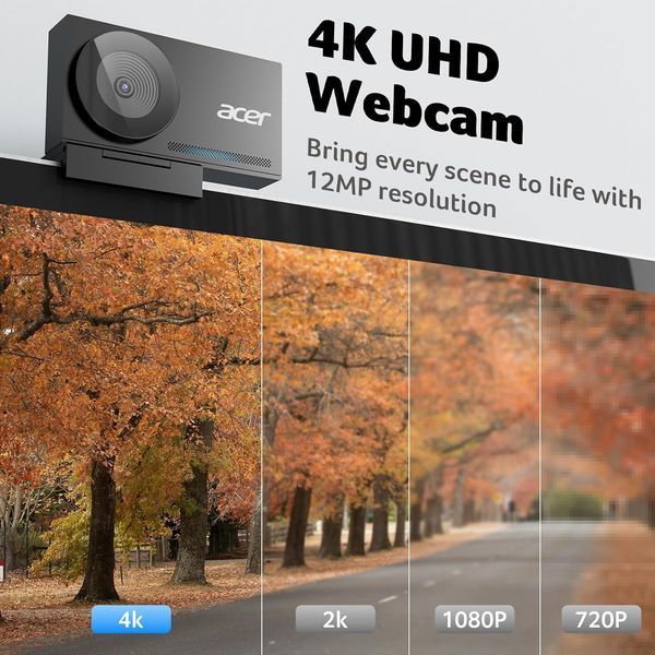 Веб-камера Acer 4K Webcam Sony 1/2&rdquo; All-Metal 4K UHD (WBC-0E01) WBC-0E01 фото