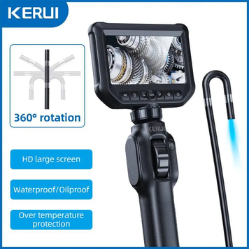 Професійний автомобільний поворотний ендоскоп, бороскоп KERUI 8mm 360&deg; Camera 2MP Full HD 1м кабель + сумка кейс KERUI 8mm фото