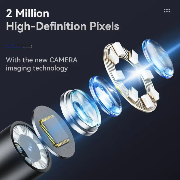 Профессиональный автомобильный поворотный эндоскоп, бороскоп KERUI 8mm 360&deg; Camera 2MP Full HD 1м кабель + сумка кейс KERUI 8mm фото