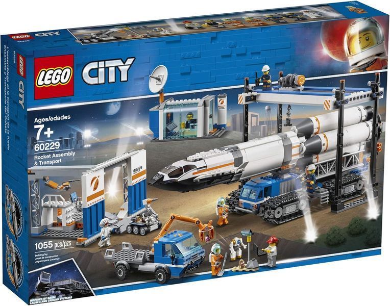 LEGO City Космопорт, майданчик для складання і транспорт для перевезення ракети (60229) 60229 фото
