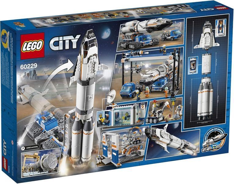 LEGO City Космопорт, майданчик для складання і транспорт для перевезення ракети (60229) 60229 фото