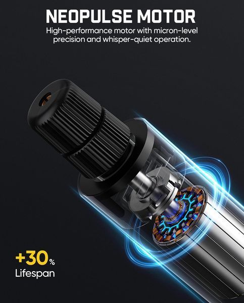 Акумуляторний мінігравер Fanttik F2 Master Kit Cordless Rotary Tool 25000 об./хв, набір 28 насадок, USB-C, кейс F2 Master Kit фото