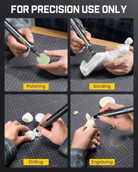 Акумуляторний мінігравер Fanttik F2 Master Kit Cordless Rotary Tool 25000 об./хв, набір 28 насадок, USB-C, кейс F2 Master Kit фото