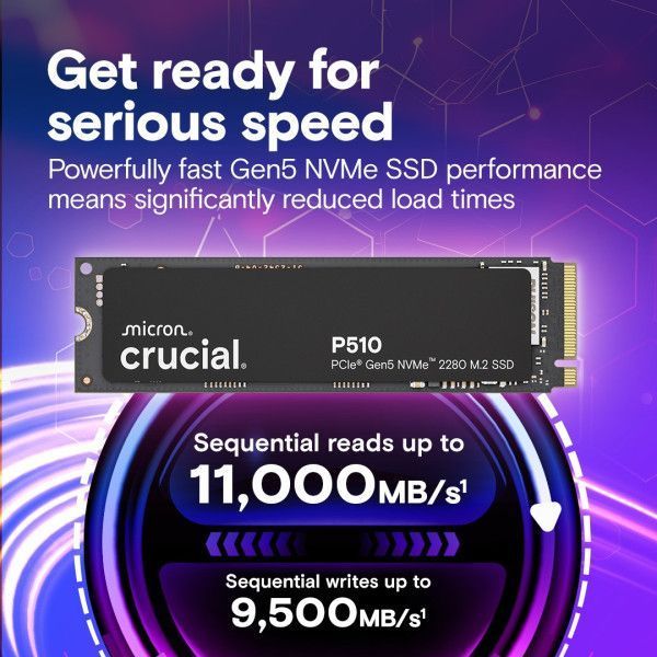 SSD накопитель Crucial P510 1 TB (CT1000P510SSD8) CT1000P510SSD8 фото