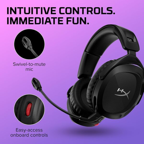 Навушники HyperX Cloud Stinger 2 Wireless Black (676A2AA) 676A2AA фото