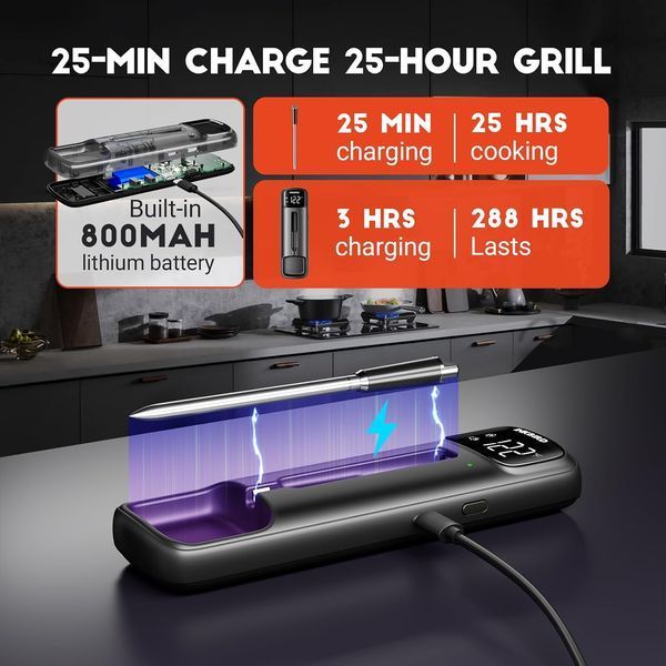 BBQ термометр Inkbird INT-11C-B цифровой с Bluetooth, беспроводной щуп, для гриля, коптильные и духовки INT-11C-B фото