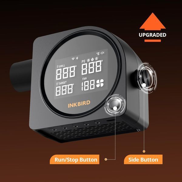 BBQ термометр, контроллер температуры для гриля INKBIRD ISC-028BW, Wi-Fi 5GHz+Bluetooth, 5 щупов, автоматическое управление вентилятором ISC-028-BW фото