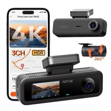 Автомобильный видеорегистратор Xiaomi 70mai Dash Cam 4K T800 на 3 камеры T800E-1 фото