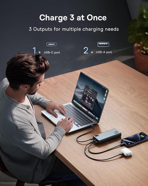 Повербанк Baseus Power Bank 20000mAh 65W Black PPIMDA-D01 фото